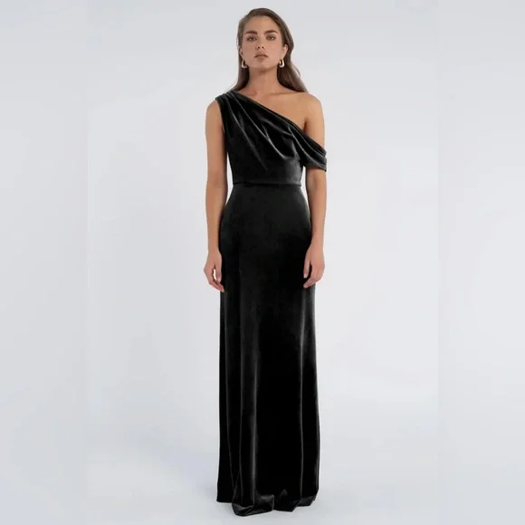 jenny yoo black bridesmaid dress Jenny Yoo Bridesmaid Dress Hepburn Black